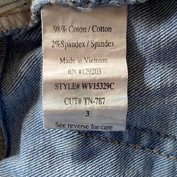 Cello Jeans Womens Junior Size 3 Blue Medium Wash Distressed Skinny Stretch - Picture 14 of 16